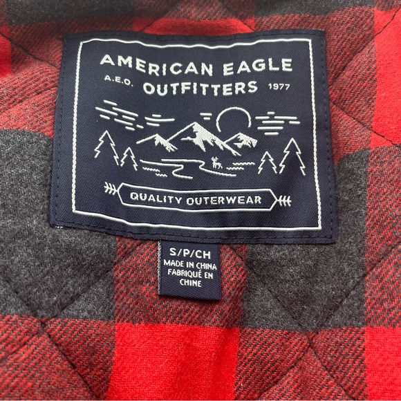 American Eagle Outfitters A.E.O. Wool Winter Coat Faux Fur Hooded Parka Jacket - Picture 5 of 5